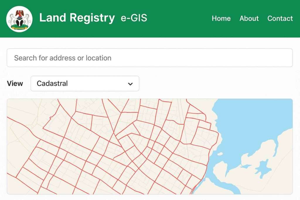 Nigeria digital land registry portal screenshot
