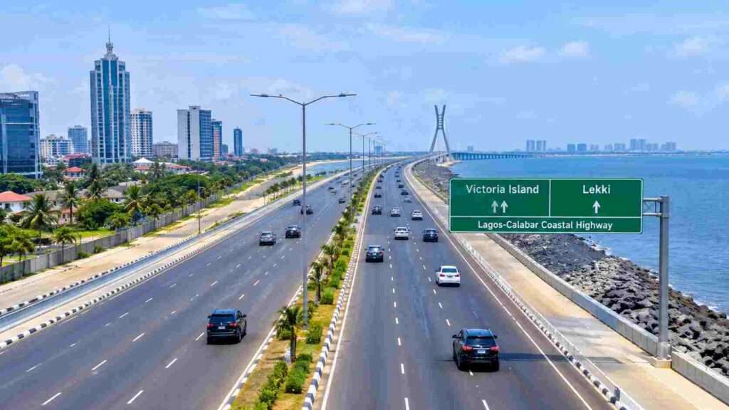 Lagos-Calabar Coastal Highway near Victoria Island and Lekki