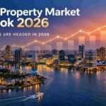 Aerial view of Ikoyi and Victoria Island skyline illustrating the Lagos property market 2026